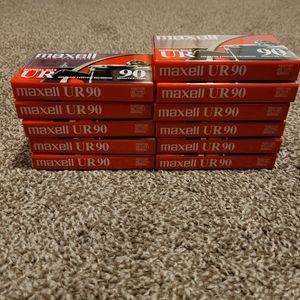 Maxell Audio Cassette Normal Bias UR90 Pack of 11
